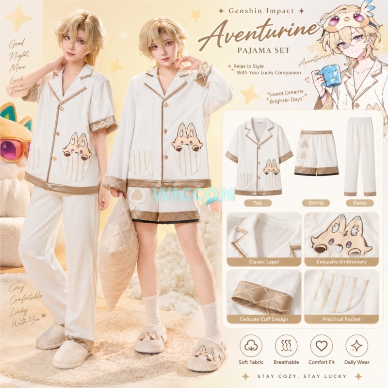 Summer Clothing Wear - Aventurin-Pyjama, Cosplay-Kostüm, Spiel Honkai: Star Rail,