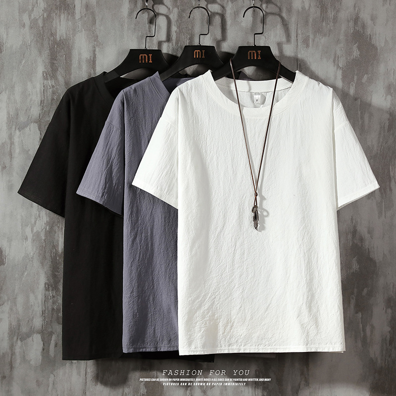 Summer Clothing Brands Men - Kurzarm-T-Shirt für Herren, einfarbig, trendige Marke,