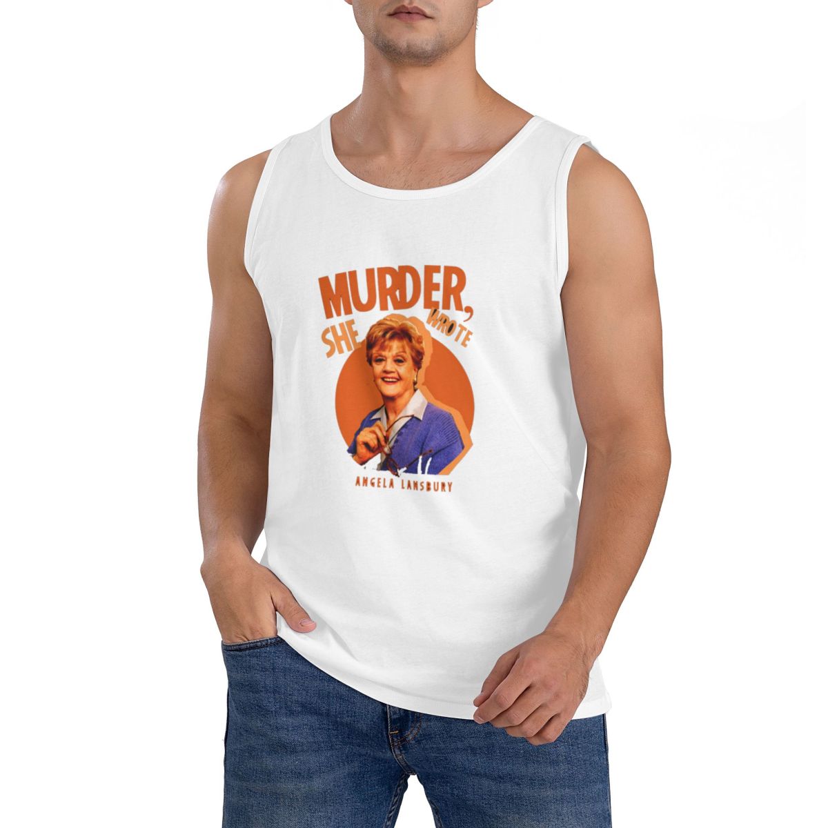 Summer Clothing Not Shein - 100 % Baumwolle, ärmelloses T-Shirt „Murder