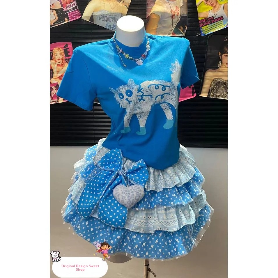 Summer Clothing Design - Original Handgefertigte Dopaamine Kleidung Kurzarm Y2K
