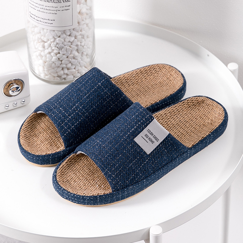 Summer Cloth - Atmungsaktive Leinen-Hausschuhe für Herren, Ganzjährig Leise