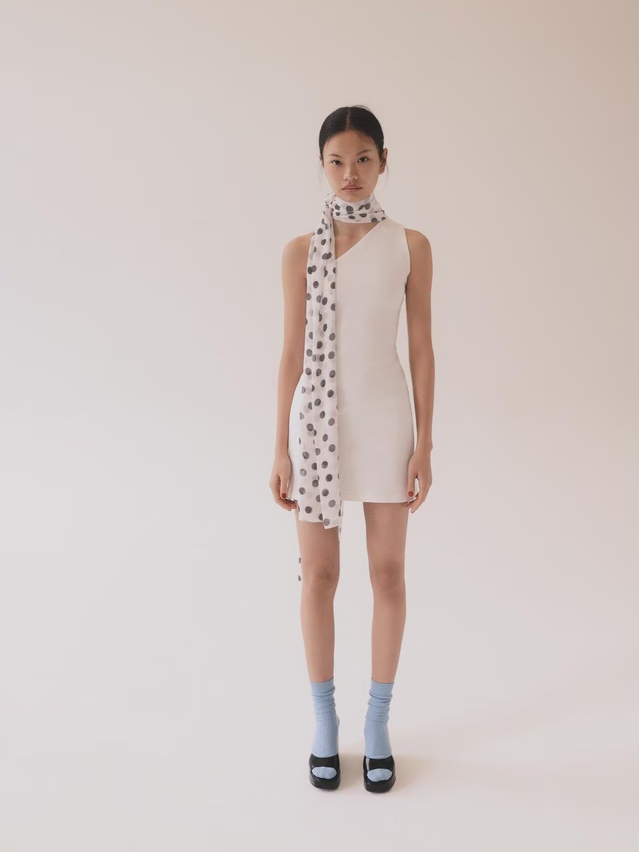 Summer Clothing Wear - Sommer Neuheit Polka-Dot-Schal Schulterfreies Kleid mit