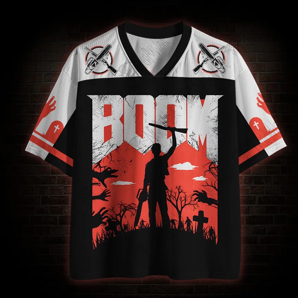 Summer Goth Clothing - Gothic-Punk-Stil Schwarz-Rot Zombies 3D-Druck Sport Schnelltrocknend