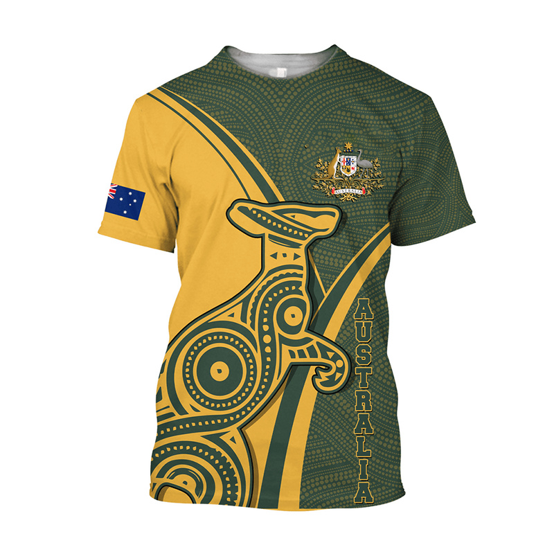 Summer Clothing Women Australia - Aboriginal Känguru Australien Top T-Shirts Malerei