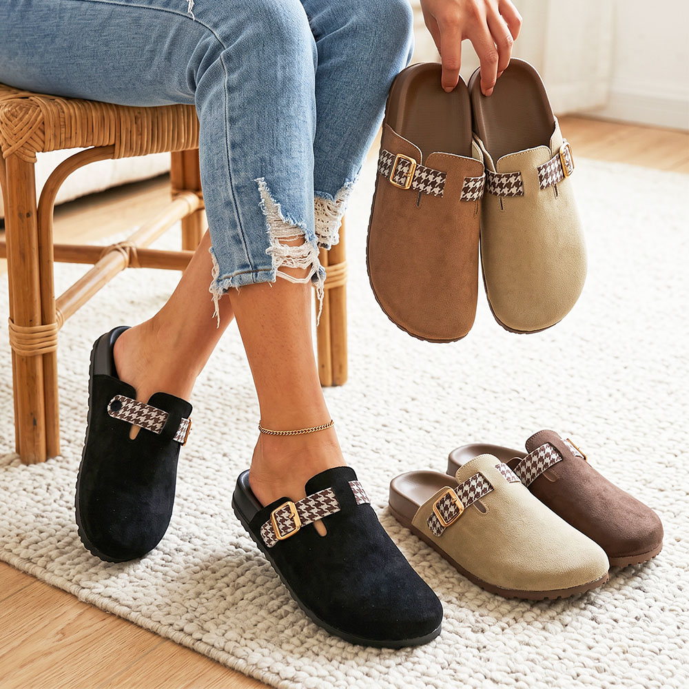Summer Clothing Korea - Damen-Mules mit geschlossener Zehenpartie, große Größe,