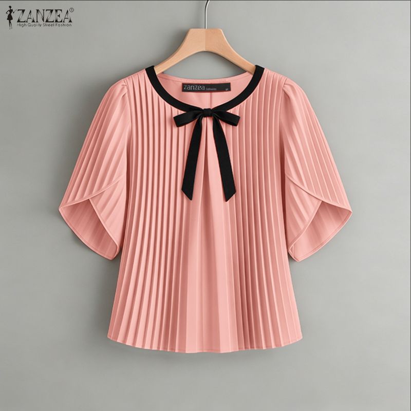 Summer Clothing Work - 2026 Sommer-Bluse ZANZEA Elegante Damen-Kurzarmbluse mit