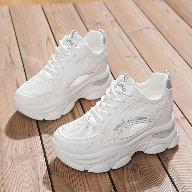 Summer Clothing Korea - Damen-Dad-Schuhe mit Innenhöhe, atmungsaktives Mesh-Material, niedriger