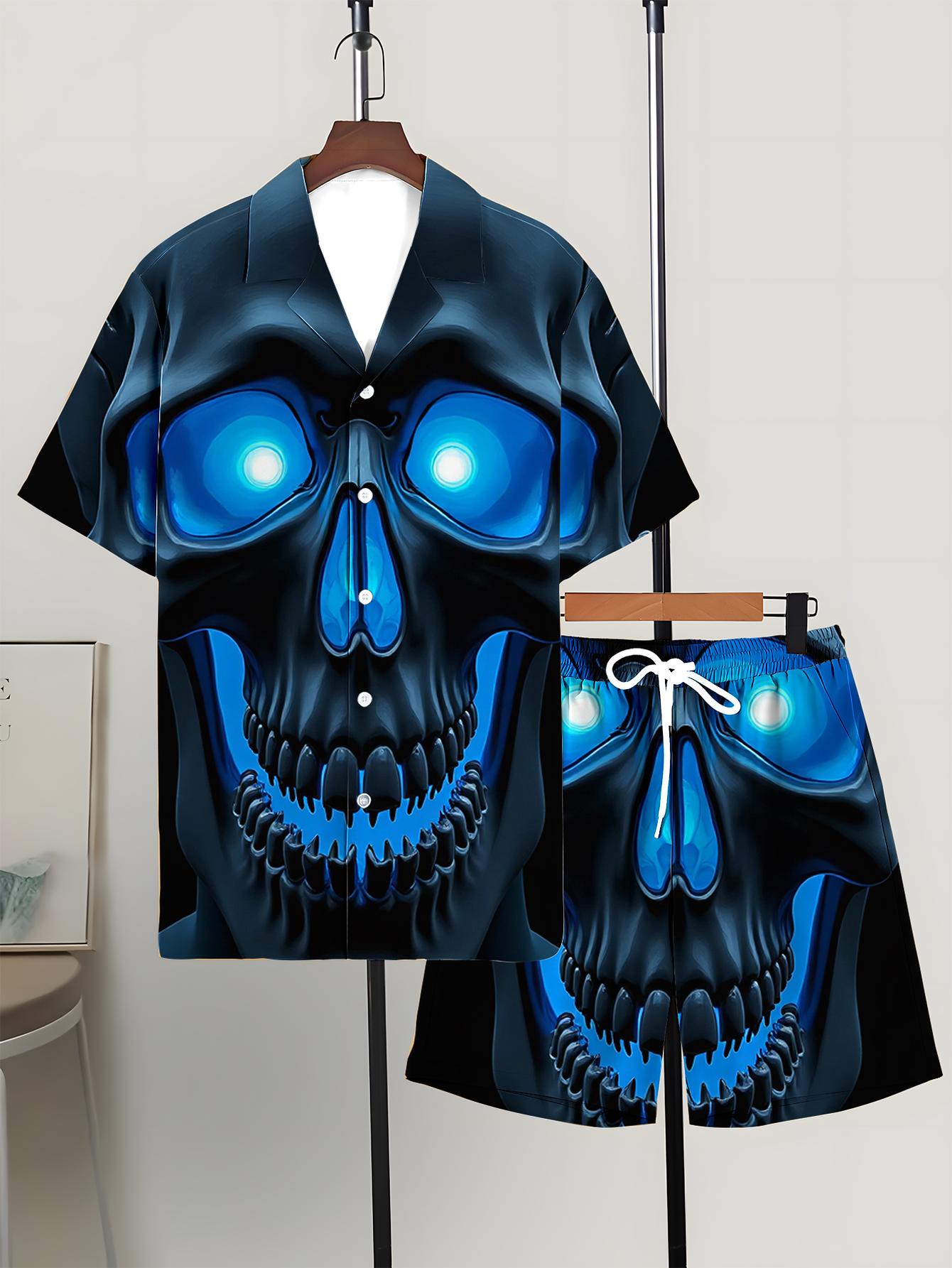 Summer Clothing Sets - Herren-Shirt-Sets 2026 Frühling/Sommer 3D-gedrucktes Bekleidungsset Herren-Sportanzug