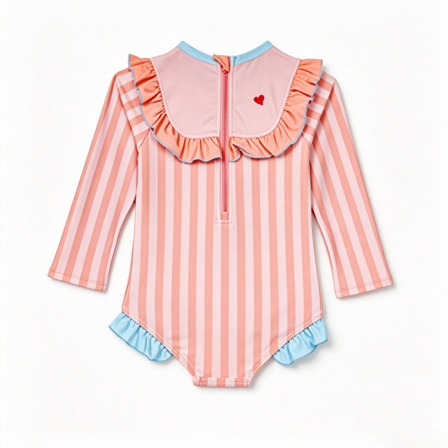 Rosa gestreifter Mädchen-Badea – Rash Guard Long Sleeve Bewertung und Preis