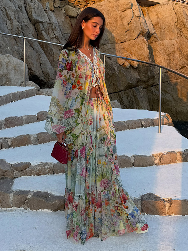 Strand-Boho-Blumen-Set mit V-A – Summer Clothing Vacation Bewertung und Preis