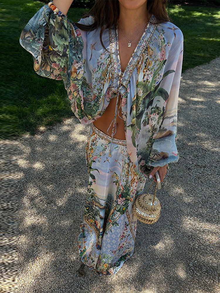 Strand-Boho-Blumen-Set mit V-A – Summer Clothing Vacation Bewertung und Preis