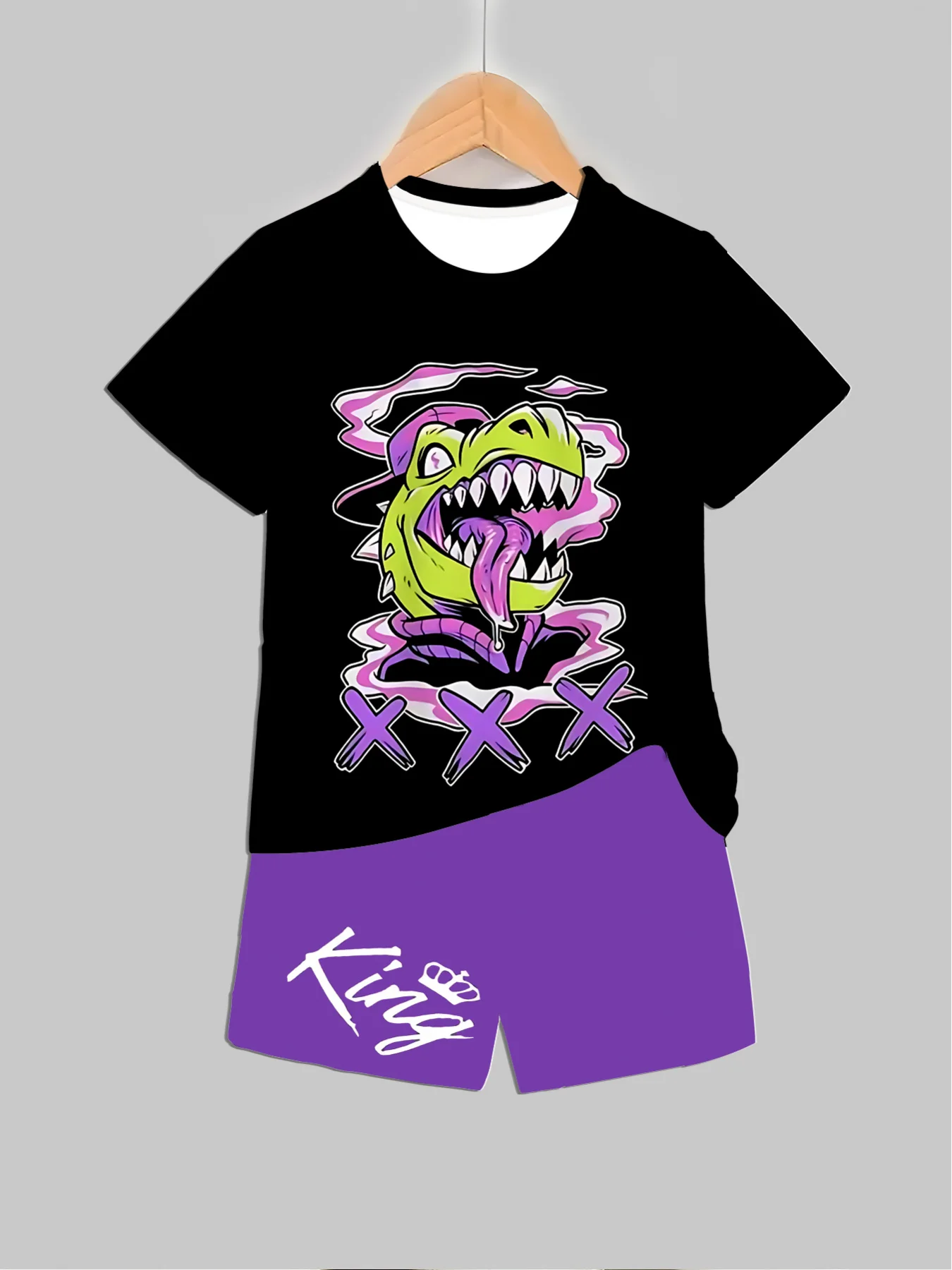 Neue Dinosaurier-bedruckte Out – Summer Clothing For Girls Bewertung und Preis