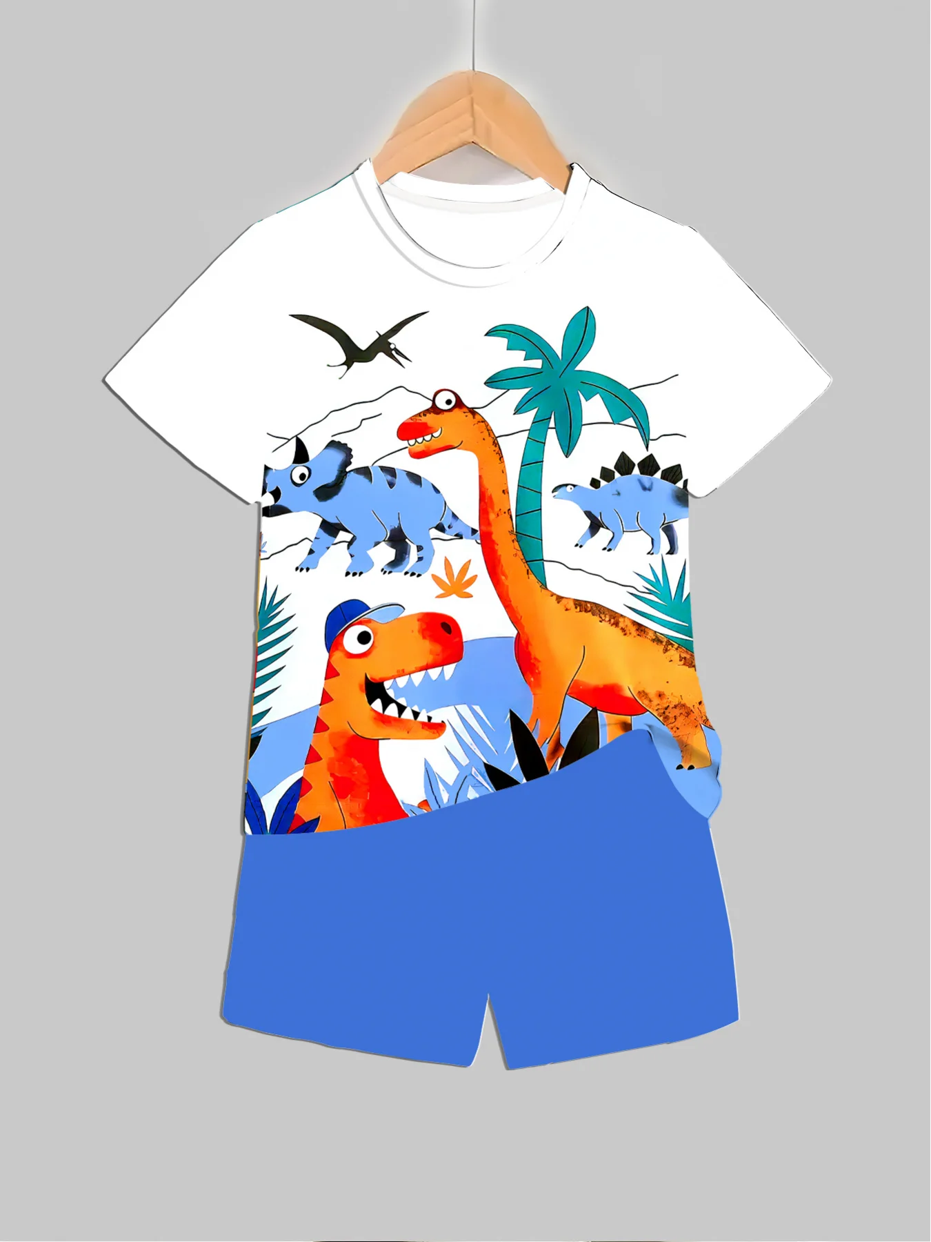 Neue Dinosaurier-bedruckte Out – Summer Clothing For Girls Bewertung und Preis