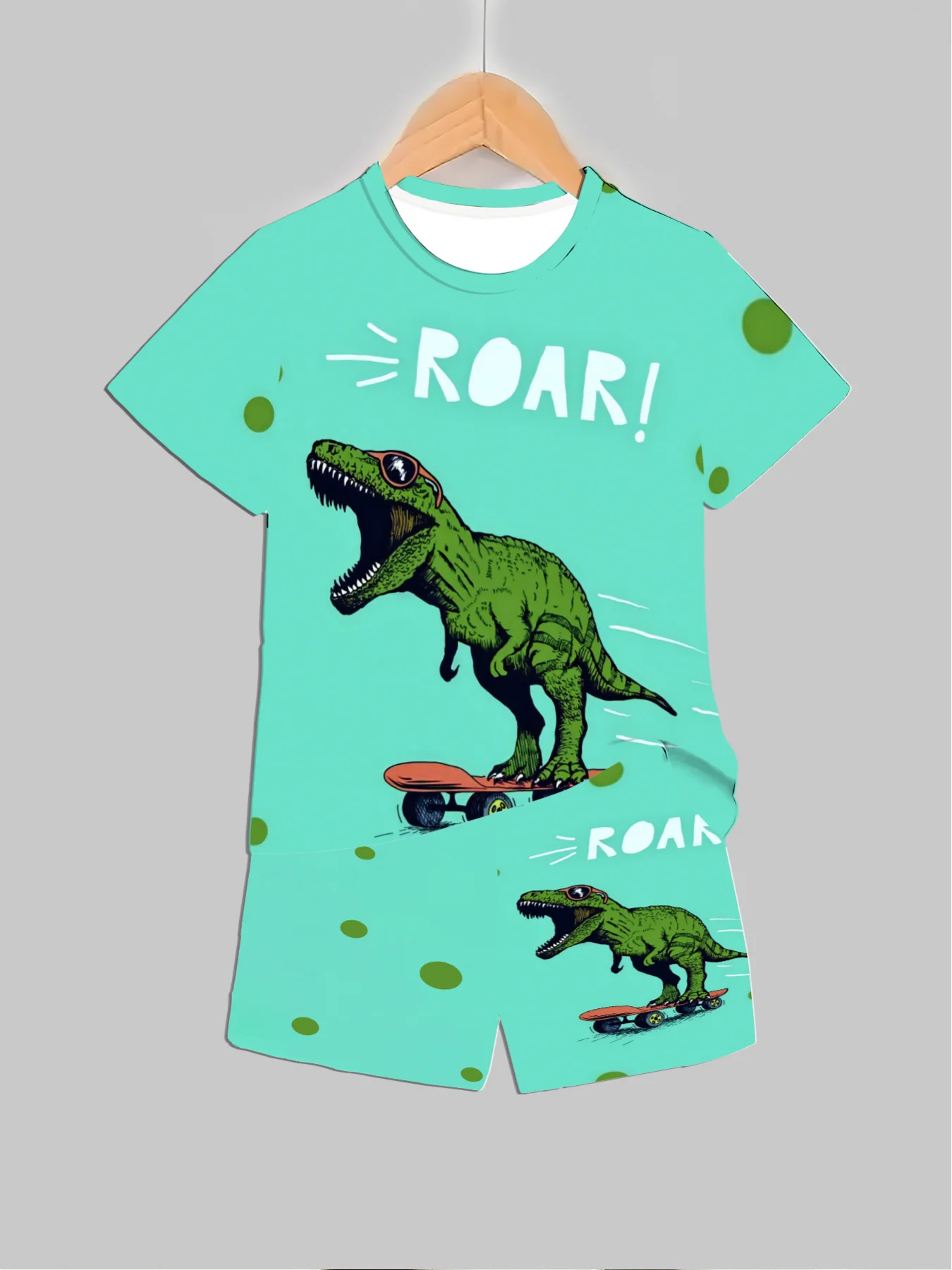 Neue Dinosaurier-bedruckte Out – Summer Clothing For Girls Bewertung und Preis