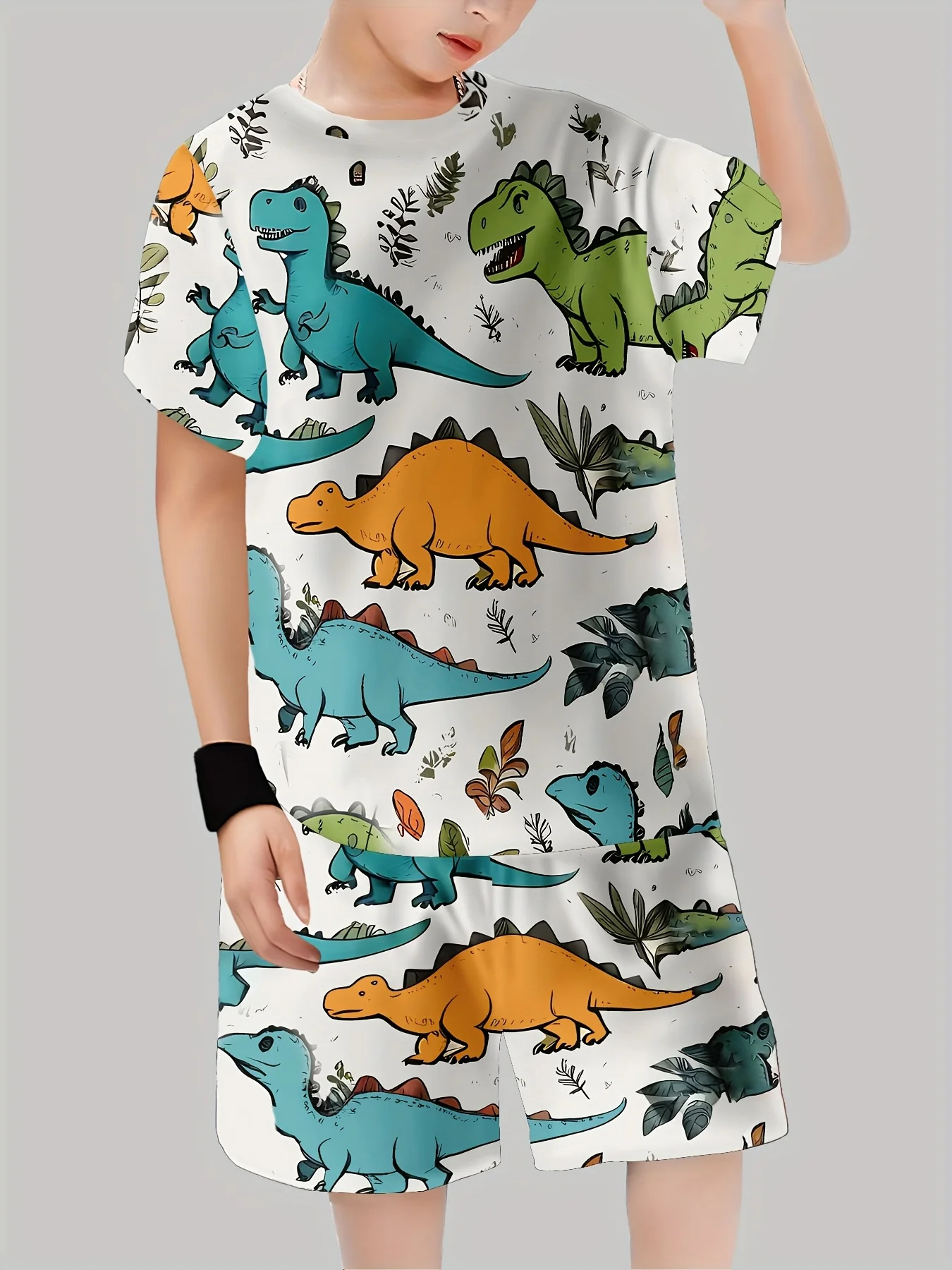 Neue Dinosaurier-bedruckte Out – Summer Clothing For Girls Bewertung und Preis