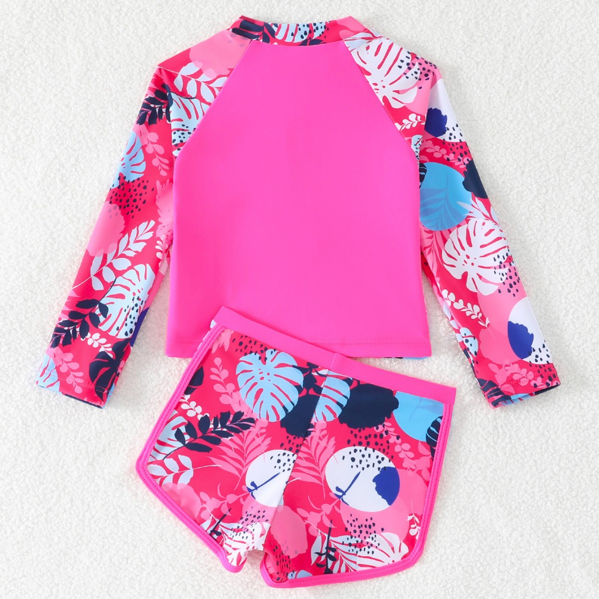 Mädchen Blattmuster 2-teiliges – Rash Guard Long Sleeve Bewertung und Preis