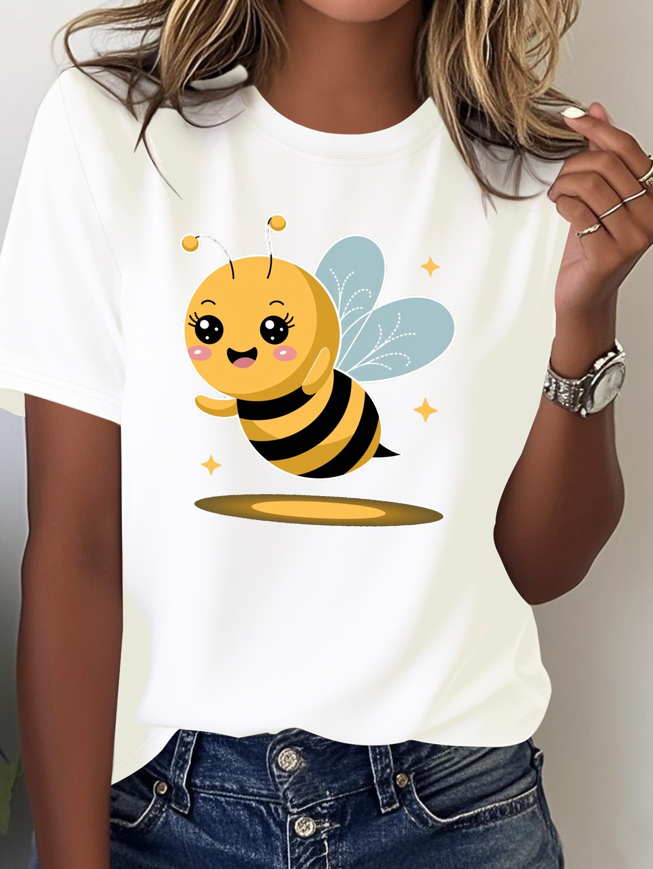 Damen-T-Shirt mit niedlichem C – Soft Summer Yellow Clothing Bewertung und Preis