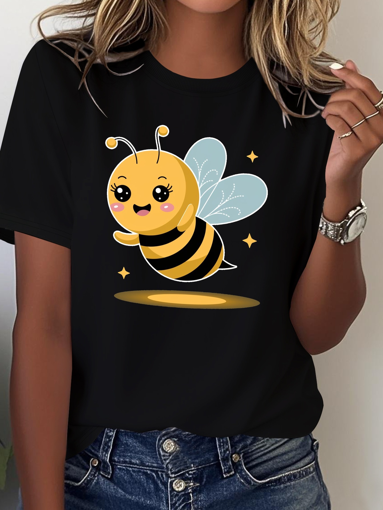 Damen-T-Shirt mit niedlichem C – Soft Summer Yellow Clothing Bewertung und Preis