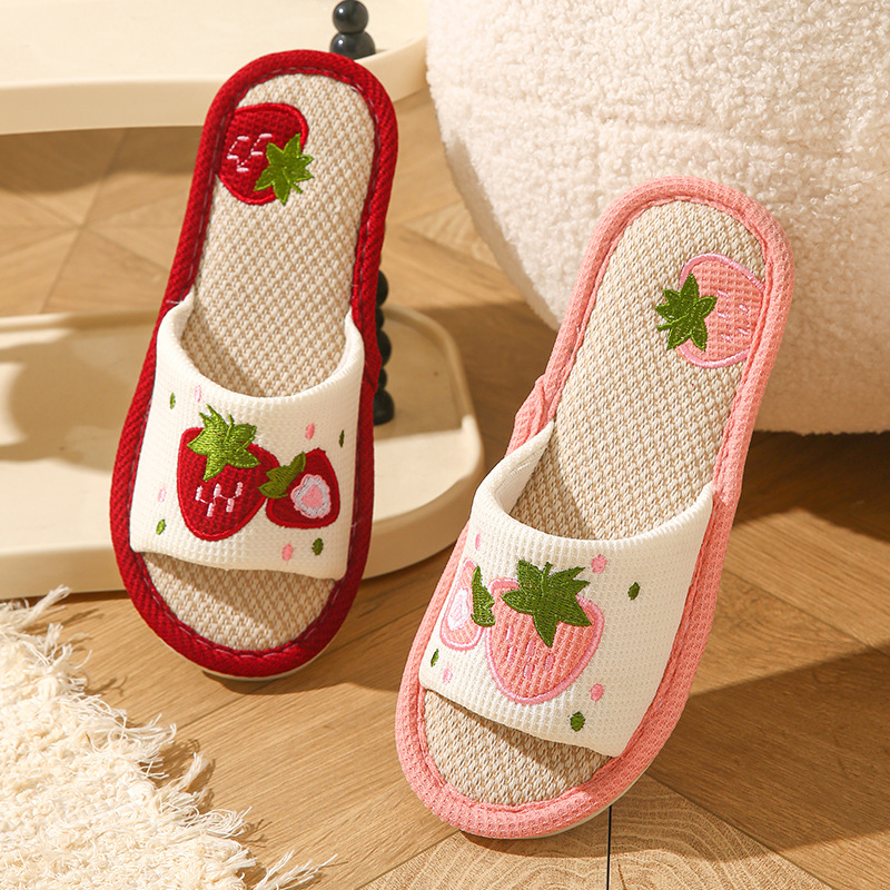 Erdbeerfarbene Leinen-Hausschu – Summer Cloth Bewertung und Preis