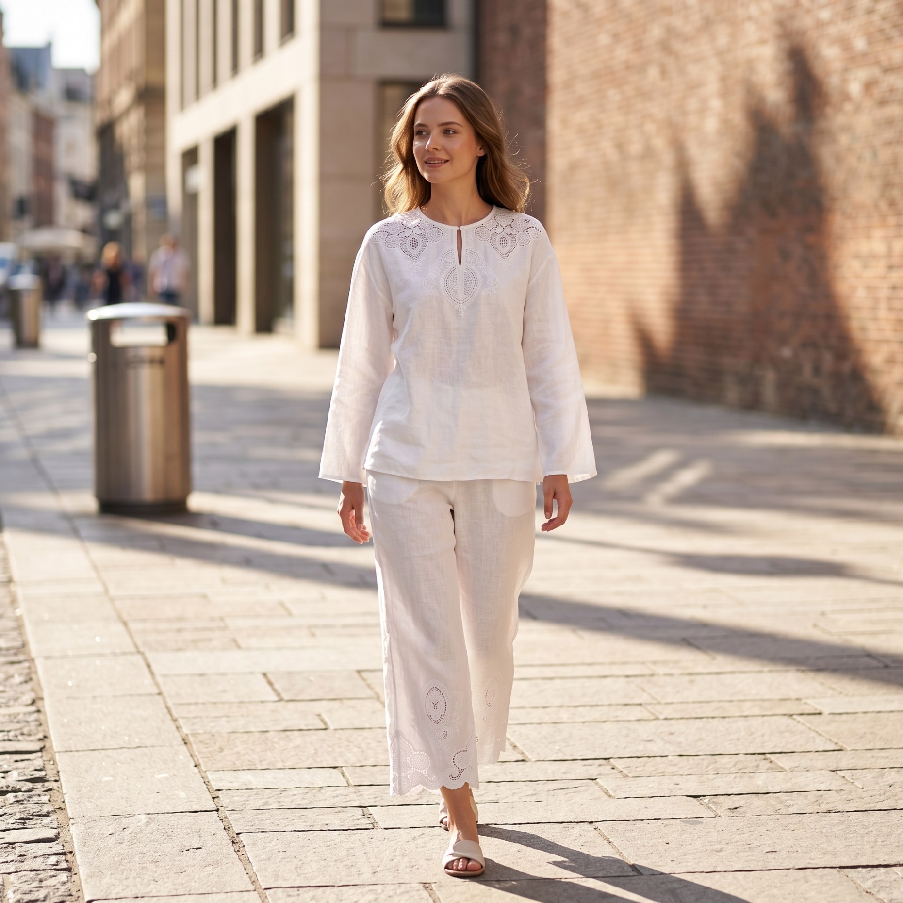 Luxuriöses Leinen-Mischgewebe  – Crop Blouse Linen Bewertung und Preis