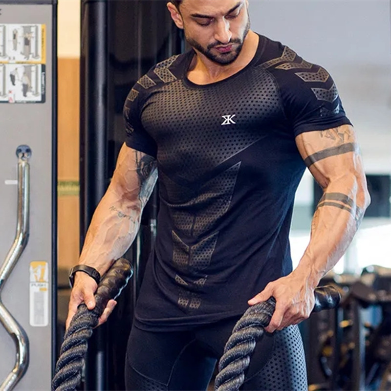 Herren Lauf Sport T-shirts Gym – Summer Clothing Brands Men Bewertung und Preis