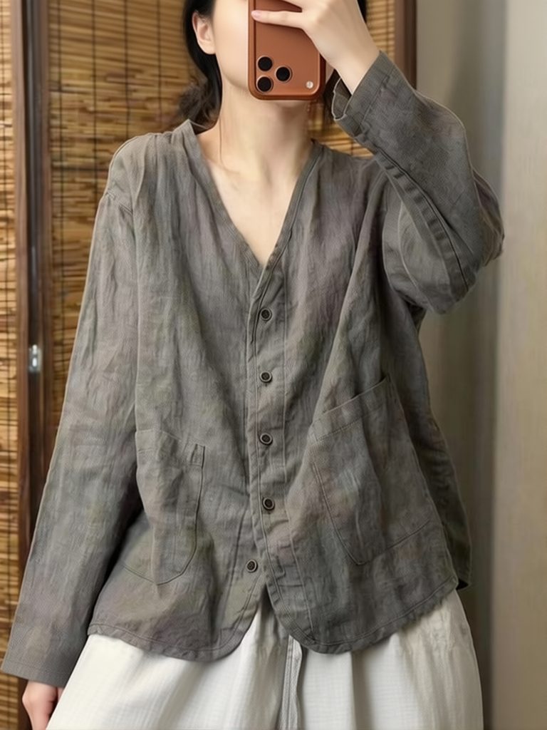 Ästhetisches Ethnisches Baumwo – Crop Blouse Linen Bewertung und Preis